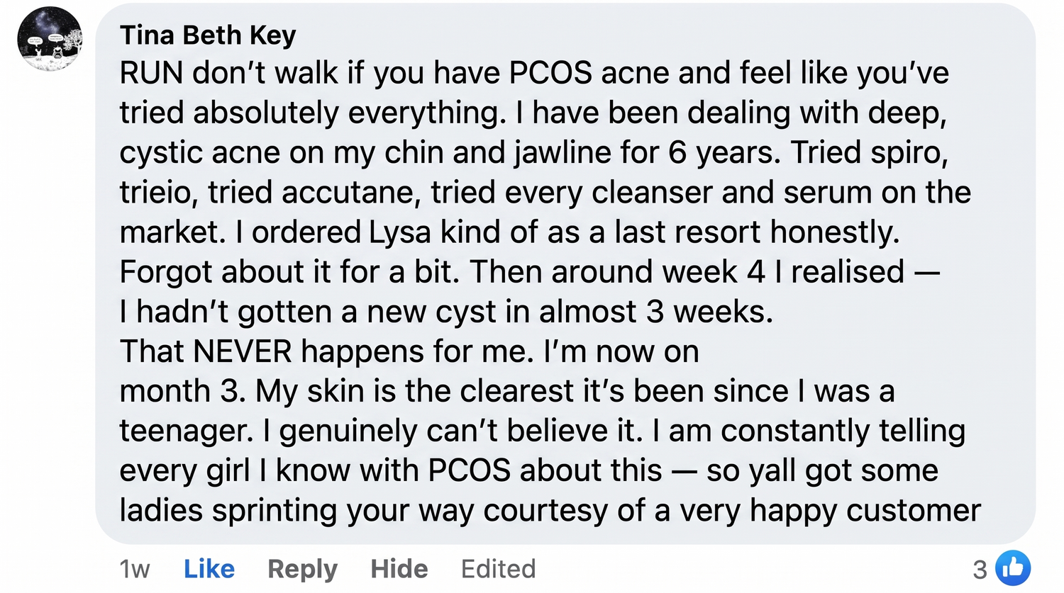 Customer testimonial